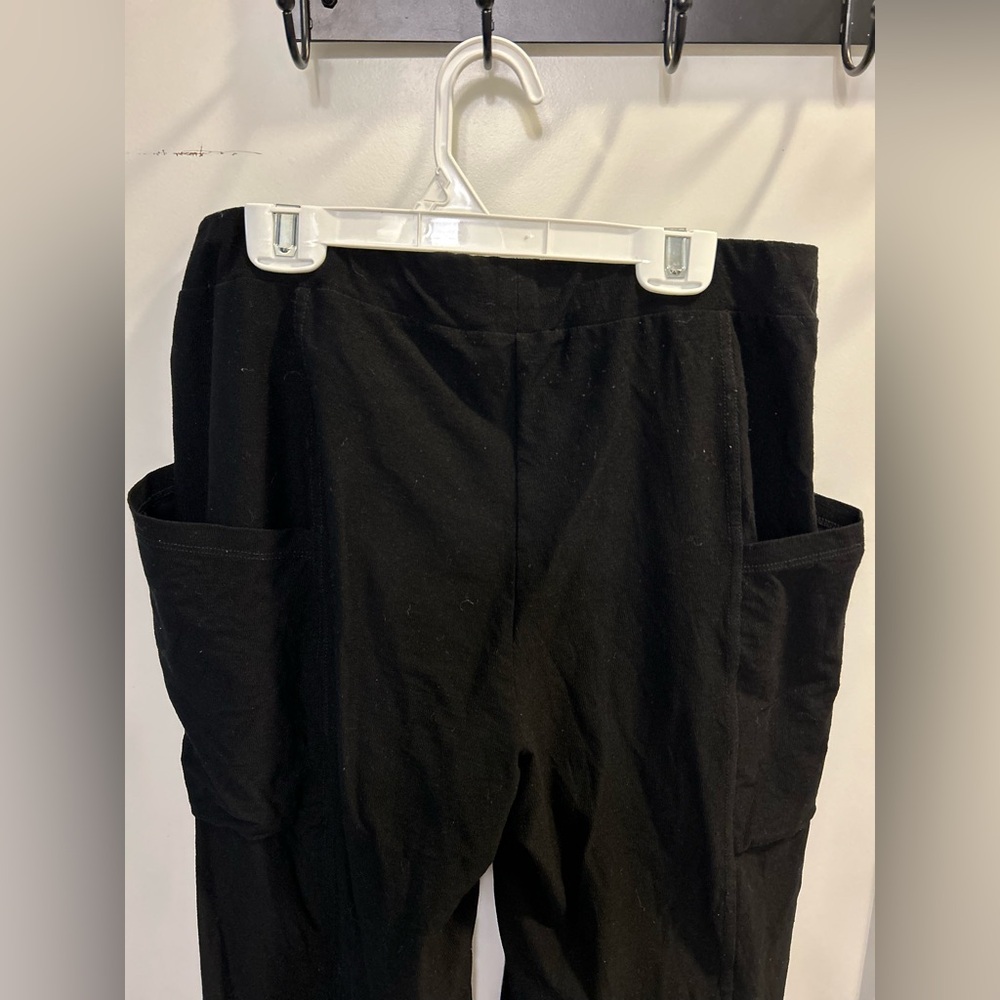 Eileen Fisher Viscose Blend Black Pants with Pockets - Picture 6 of 11